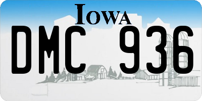 IA license plate DMC936