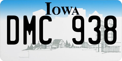 IA license plate DMC938
