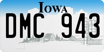 IA license plate DMC943