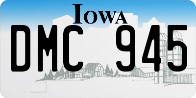 IA license plate DMC945