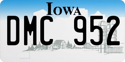 IA license plate DMC952