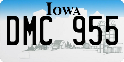 IA license plate DMC955