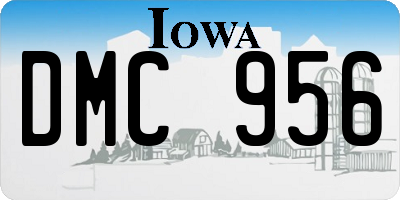 IA license plate DMC956