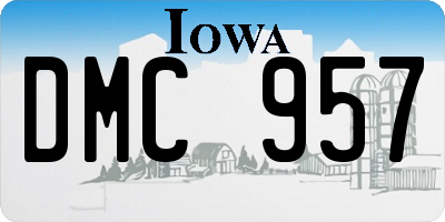 IA license plate DMC957