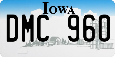 IA license plate DMC960