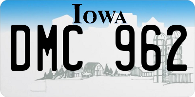 IA license plate DMC962
