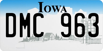 IA license plate DMC963