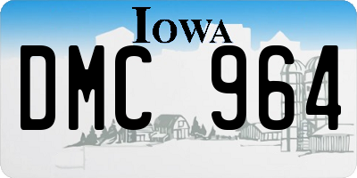 IA license plate DMC964