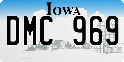 IA license plate DMC969