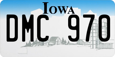 IA license plate DMC970
