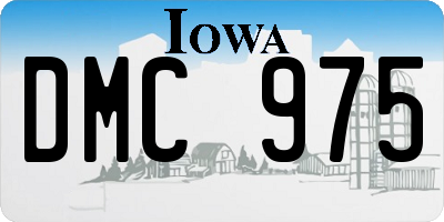 IA license plate DMC975