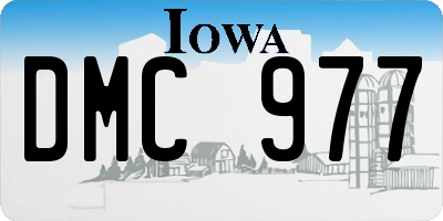 IA license plate DMC977