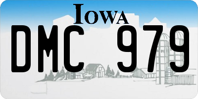 IA license plate DMC979