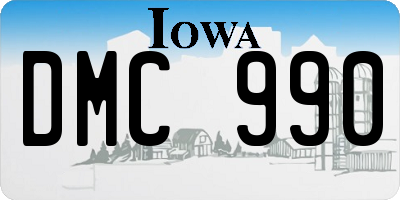 IA license plate DMC990