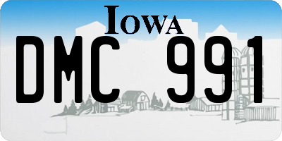 IA license plate DMC991