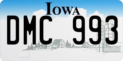 IA license plate DMC993