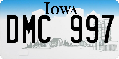 IA license plate DMC997