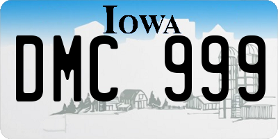 IA license plate DMC999