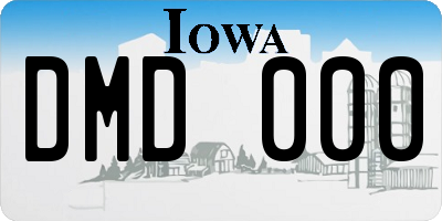 IA license plate DMD000