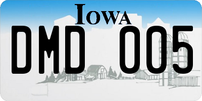 IA license plate DMD005