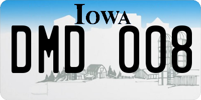 IA license plate DMD008