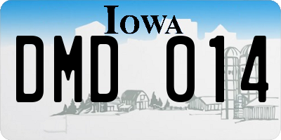 IA license plate DMD014