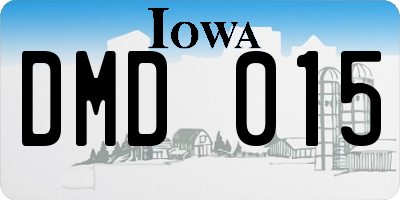 IA license plate DMD015