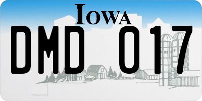 IA license plate DMD017