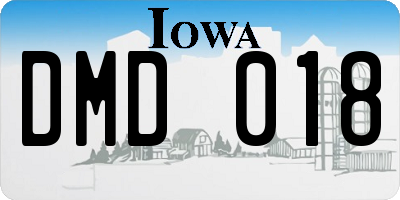 IA license plate DMD018