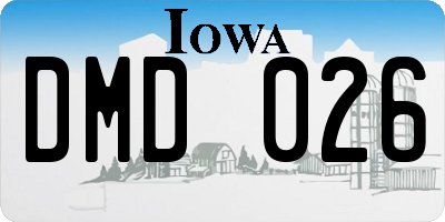 IA license plate DMD026