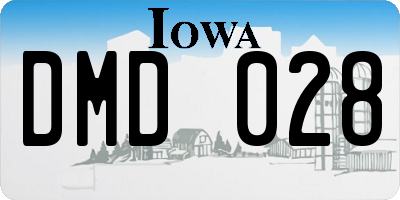 IA license plate DMD028