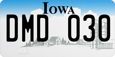 IA license plate DMD030