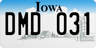 IA license plate DMD031
