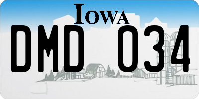 IA license plate DMD034