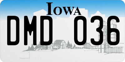 IA license plate DMD036