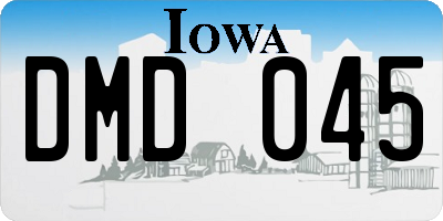 IA license plate DMD045