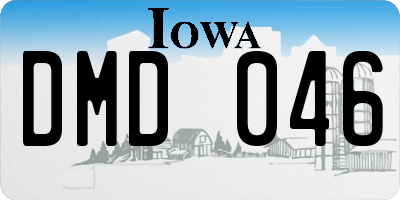 IA license plate DMD046