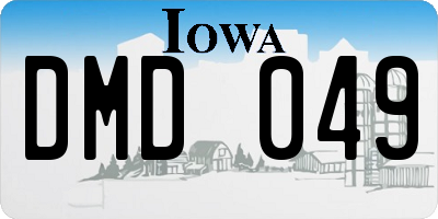 IA license plate DMD049