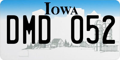 IA license plate DMD052