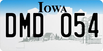 IA license plate DMD054
