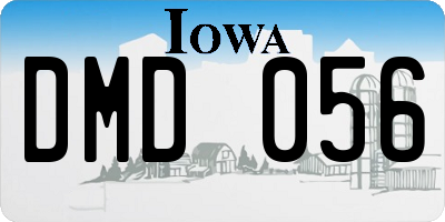 IA license plate DMD056