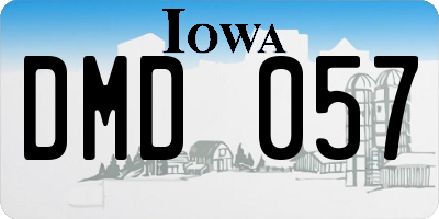 IA license plate DMD057