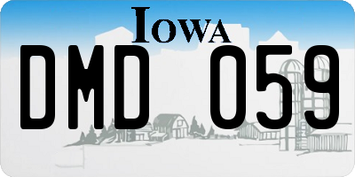 IA license plate DMD059