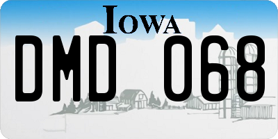 IA license plate DMD068