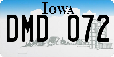 IA license plate DMD072