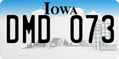 IA license plate DMD073