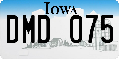 IA license plate DMD075