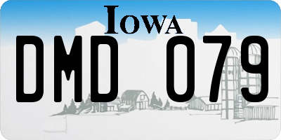 IA license plate DMD079