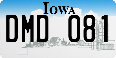 IA license plate DMD081