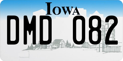 IA license plate DMD082